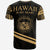 Hawaii T Shirt In My Heart Style Gold Polynesian Patterns - Polynesian Pride