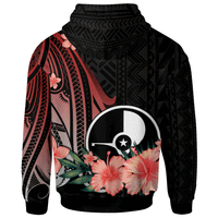 Yap Hoodie Red Polynesian Hibiscus Pattern Style - Polynesian Pride