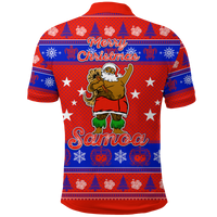 Samoa Christmas Maunia Le Kilisimasi Santa Polynesia Tatoo Polo Shirt LT2 - Polynesian Pride