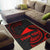 Tokelau Polynesian Custom Personalised Area Rug - Red Tribal Wave - Polynesian Pride