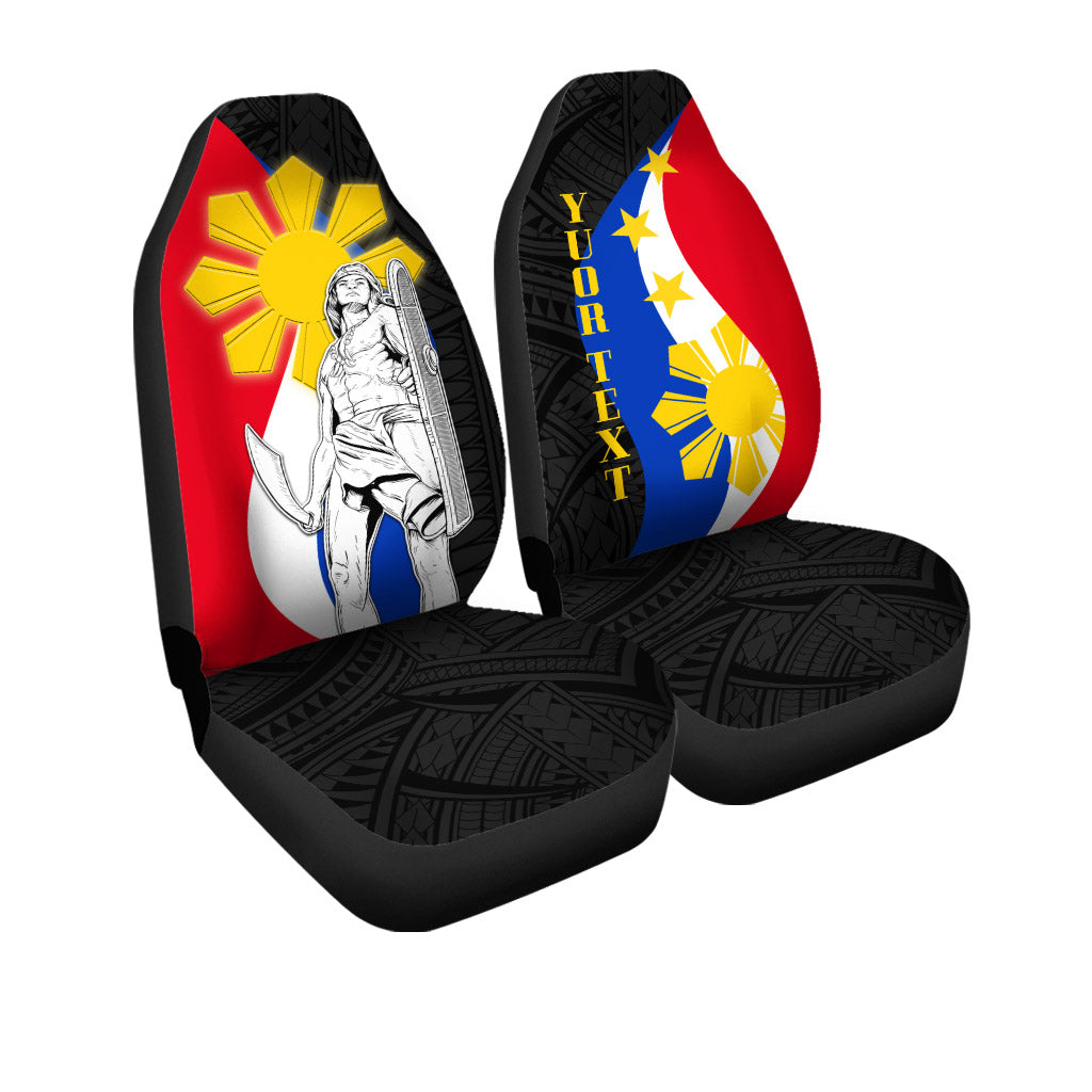 Philippines Custom Personalised Car Seat Covers - King Lapu-Lapu Polynesian Pattern - Polynesian Pride