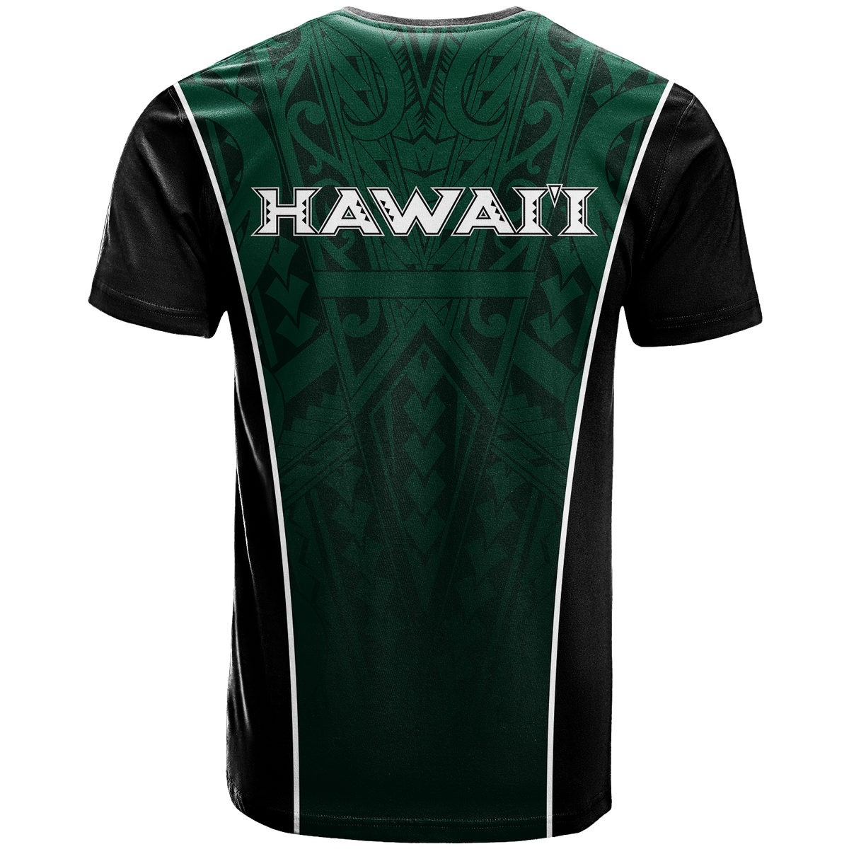 Hawaii Volleyball Green Warrior T Shirt LT2 - Polynesian Pride
