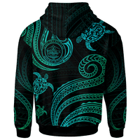 Palau Custom Zip Hoodie Polynesian Turtle With Pattern - Polynesian Pride