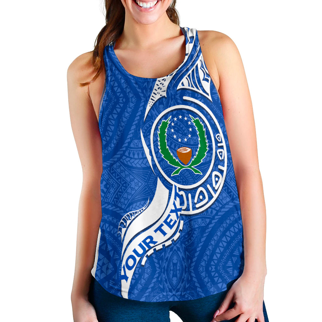 (Custom Personalised) Pohnpei Women Tank Top - Micronesia Pride Blue - LT12 - Polynesian Pride