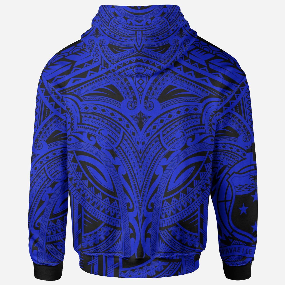 Samoall Over Hoodie Samoa Coat ofrms (Blue) - Polynesian Pride
