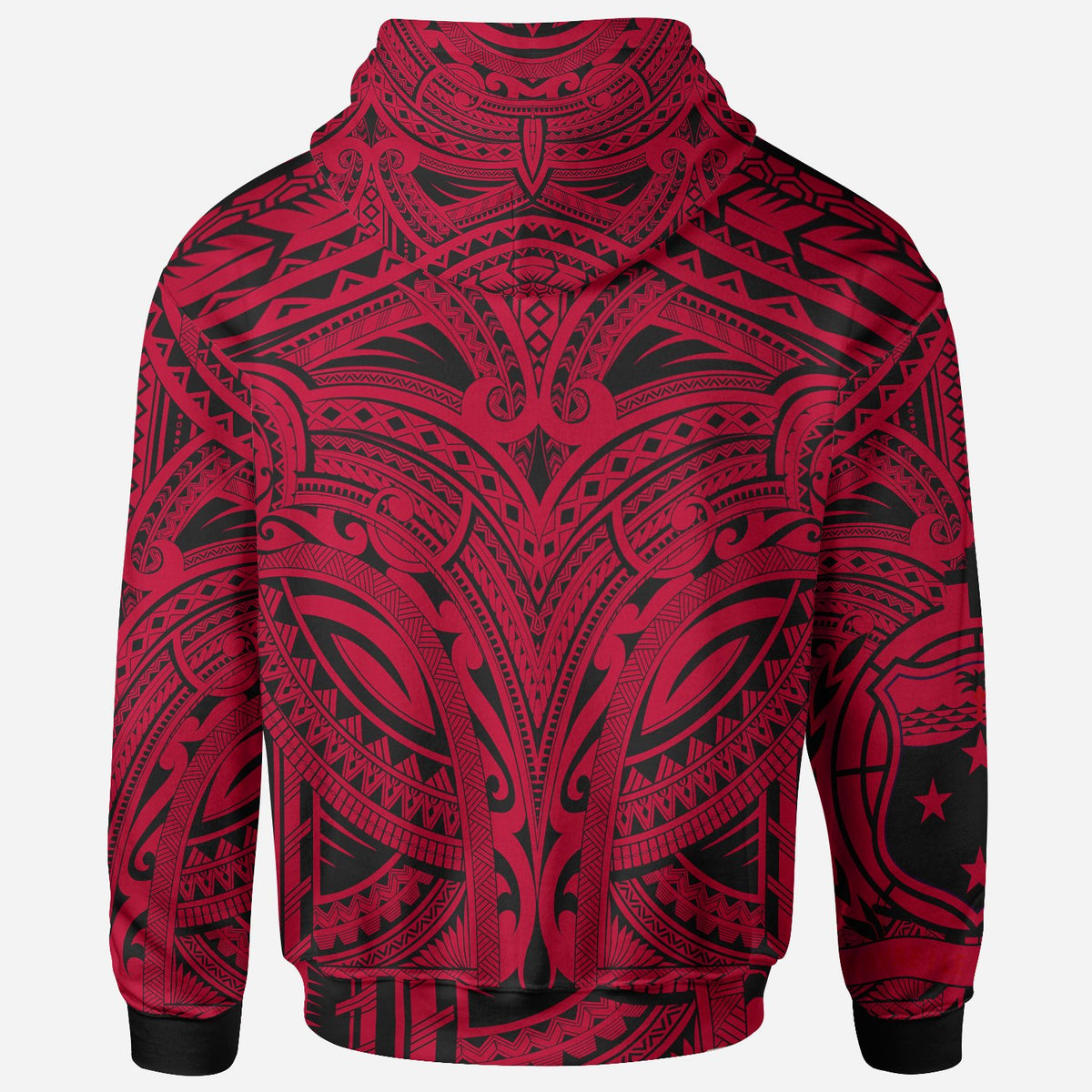 Samoall Over Hoodie Samoa Coat ofrms (Red) - Polynesian Pride