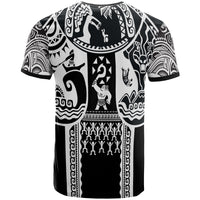 Polynesian T Shirt Polynesian Patterns Maui Tattoo (White) - Polynesian Pride