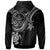 Palau Custom Zip up Hoodie White Turtle - Polynesian Pride