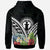 CNMI Polynesian Zip up Hoodie CNMI Coat of Arms & Polynesian Tropical Flowers White - Polynesian Pride