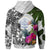 Palau Hoodie White Turtle Plumeria Banana Leaf - Polynesian Pride