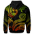 Guam Custom Zip Hoodie Polynesian Turtle With Pattern Reggae - Polynesian Pride