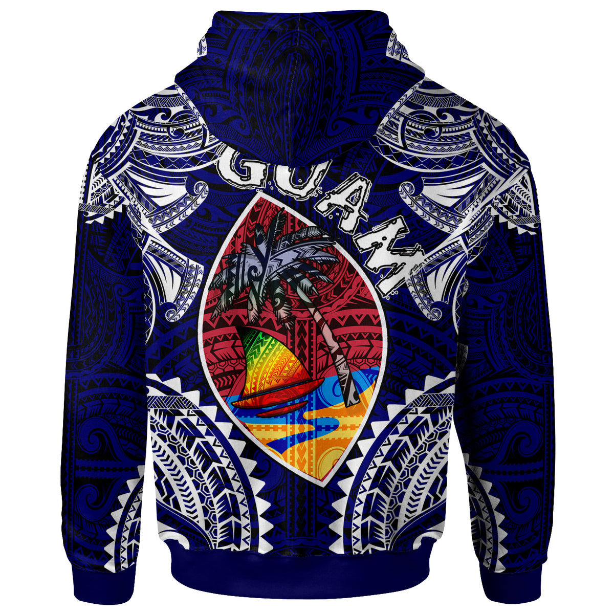 Guam Hoodie Custom Guam Independence Day Wish You A Very Happy Independence Day With Polynesian Patterns LT10 - Polynesian Pride