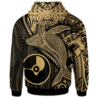 Yap Hoodie Humpback Whale & Coat of Arms Gold - Polynesian Pride