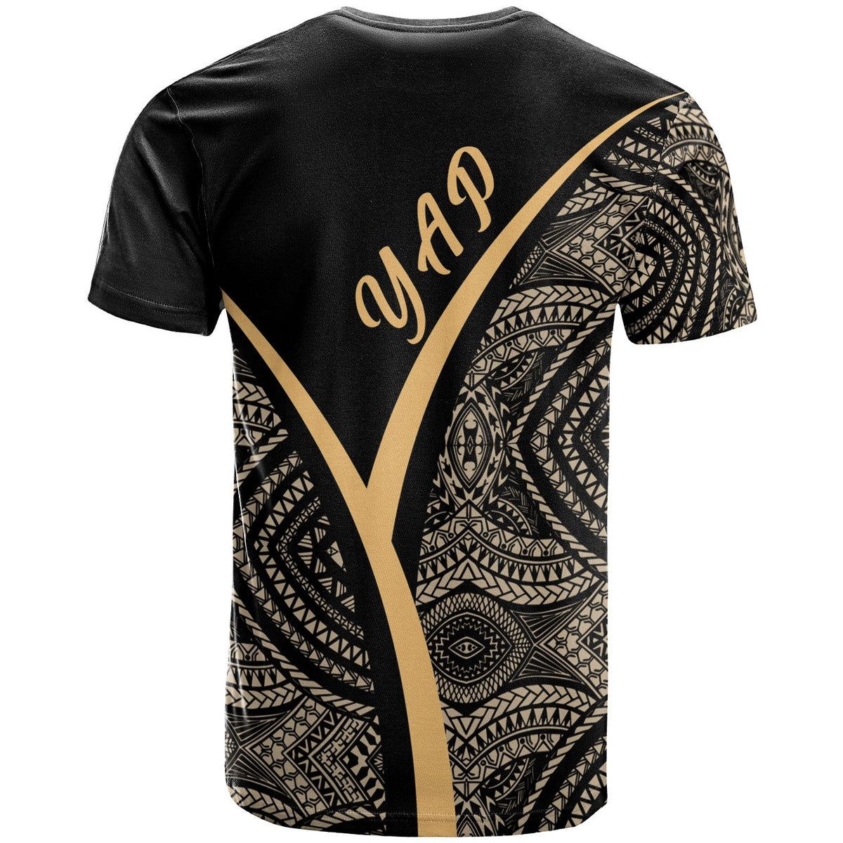 Yap Micronesia T Shirt The Pride of Yap Gold - Polynesian Pride