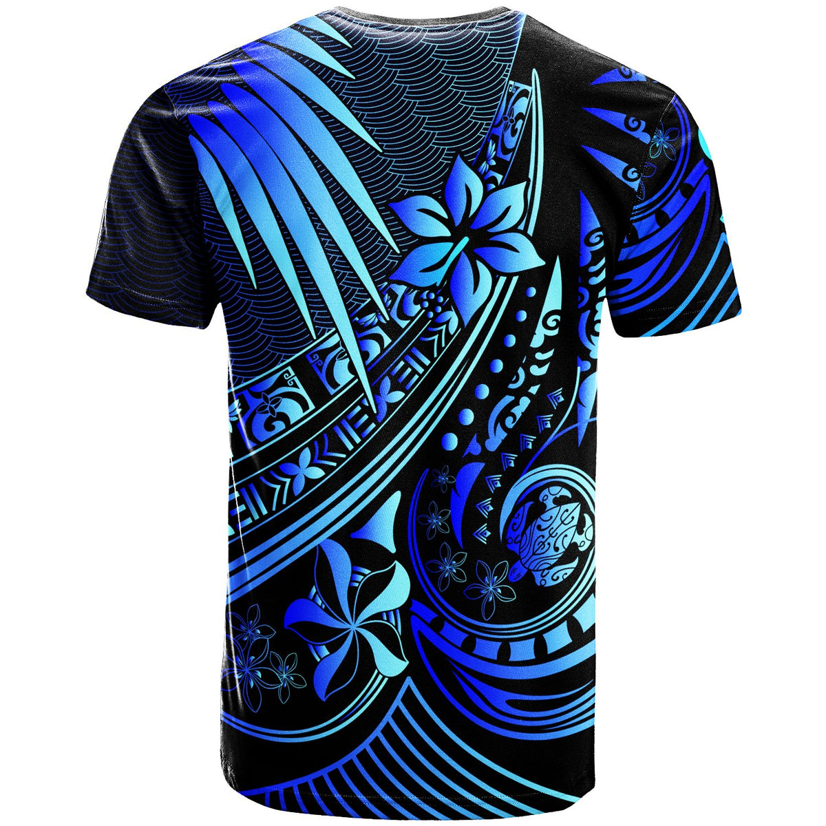 Palau T Shirt The Flow Of The Ocean Blue - Polynesian Pride