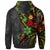 Nauru Zip Hoodie Tribal Flower With Special Turtles - Polynesian Pride