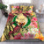 Pohnpei State Bedding Set - Flowers Tropical With Sea Animals Pink - Polynesian Pride