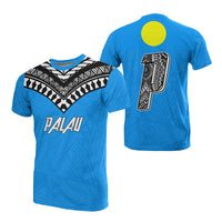 Palau All Over T Shirt Palau Flag Micronesia Style Unisex Blue - Polynesian Pride