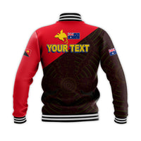 (Custom Personalised) Papua New Guinea And Australia Baseball Jacket LT6 - Polynesian Pride