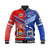 (Custom Personalised) Samoa And Kiribati Baseball Jacket Together LT8 Unisex Blue - Polynesian Pride