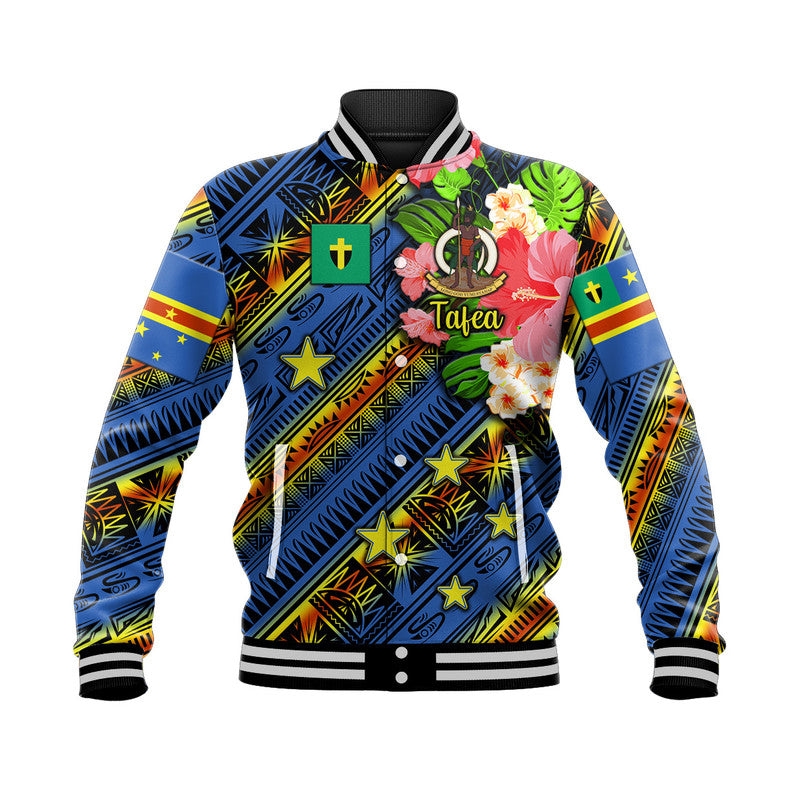 Vanuatu Tafea Baseball Jacket Independence Be Proud LT8 Unisex Blue - Polynesian Pride