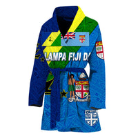 Vanuatu Malampa And Fiji Day Bathrobe October 10 LT8 One Size Blue - Polynesian Pride