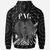 Papua New Guinea Hoodie White Polynesian Patterns With Bamboo - Polynesian Pride