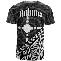 Rotuma T Shirt White Tapa Patterns With Bamboo - Polynesian Pride