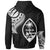 Guam Custom Zip Hoodie Guam Tatau White Patterns - Polynesian Pride