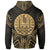 French Polynesia Zip Hoodie French Polynesia Seal Gold Tribal Patterns - Polynesian Pride