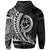 Federated States of Micronesia Zip Hoodie White Custom Wings Style - Polynesian Pride