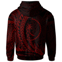 Chuuk State Zip Hoodie Red Wings Style - Polynesian Pride