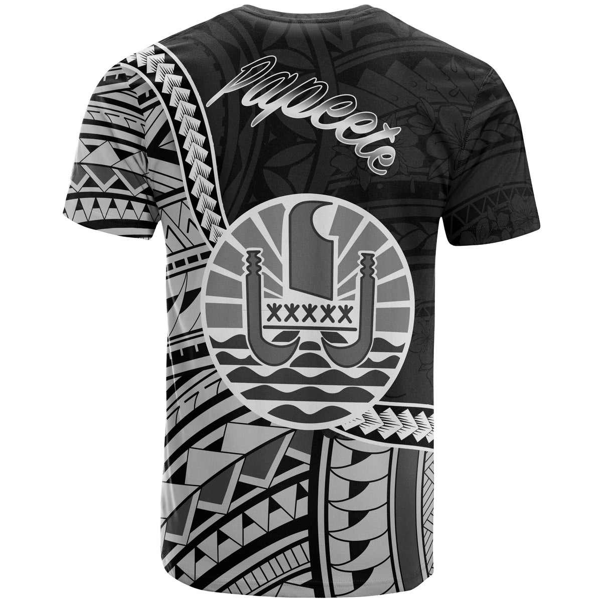 French Polynesia T Shirt Papeete Seal of French Polynesia Polynesian Patterns - Polynesian Pride