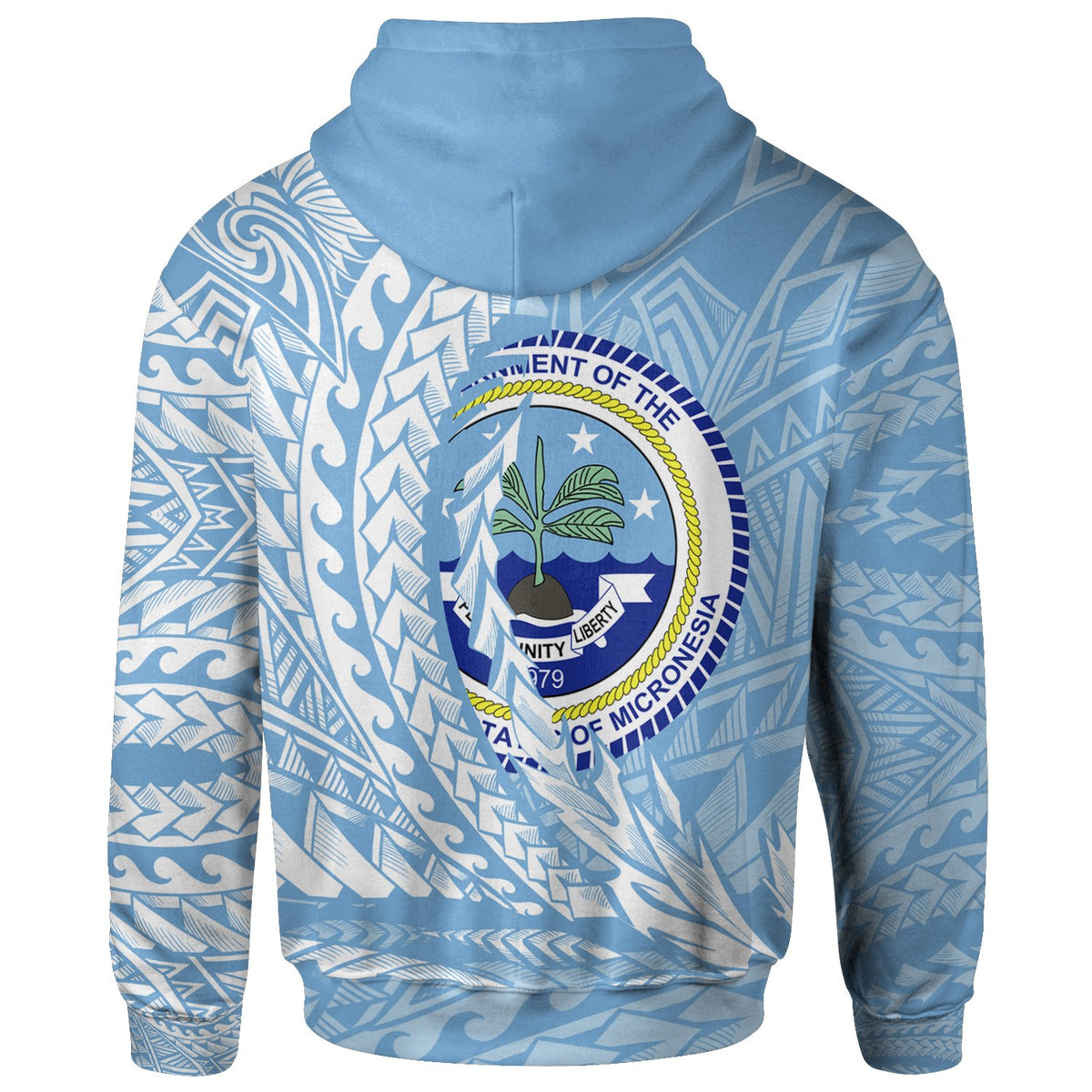 Federated States of Micronesia Hoodie Wings Style Flag Color - Polynesian Pride