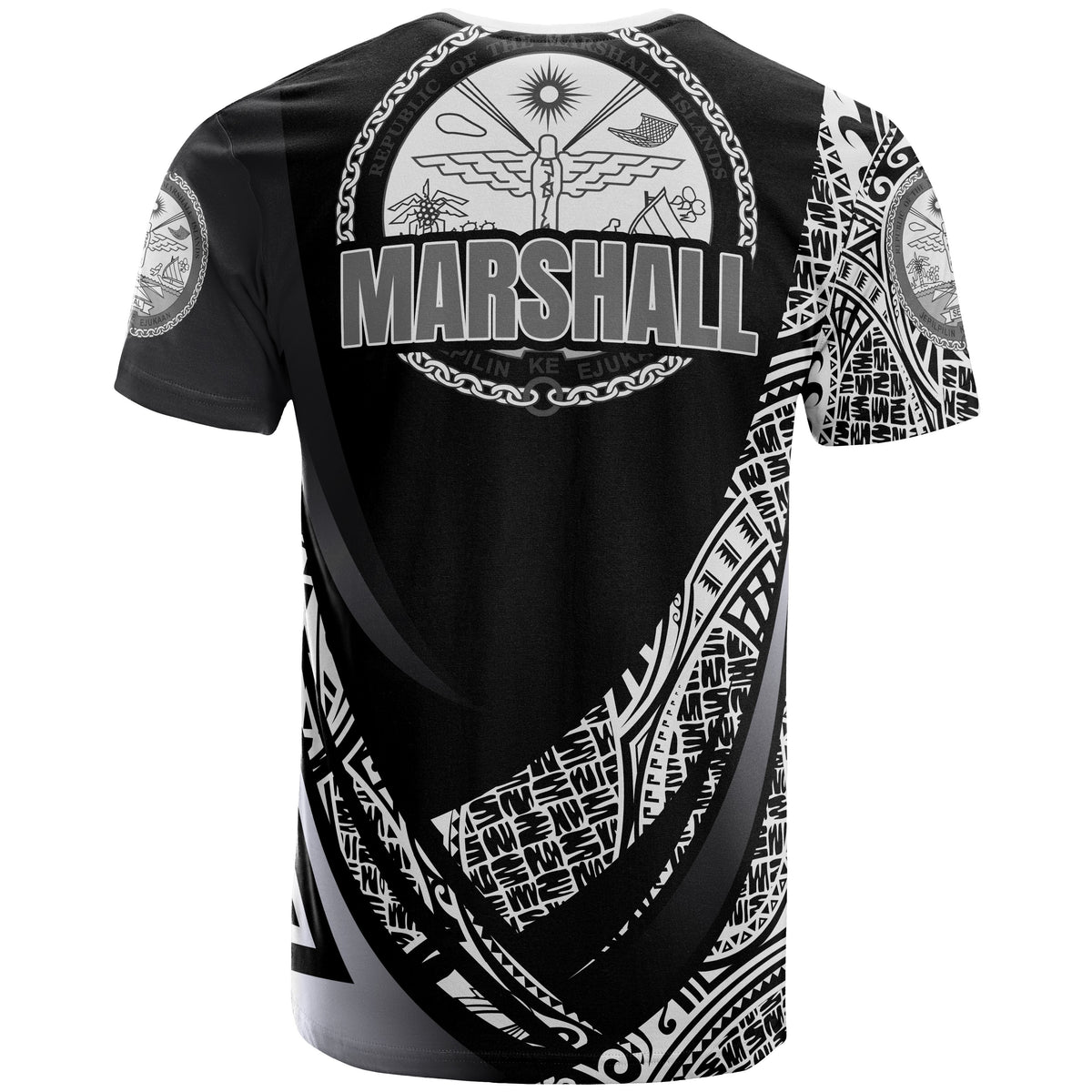 Marshall T Shirt Polynesian Patterns Sport Style - Polynesian Pride
