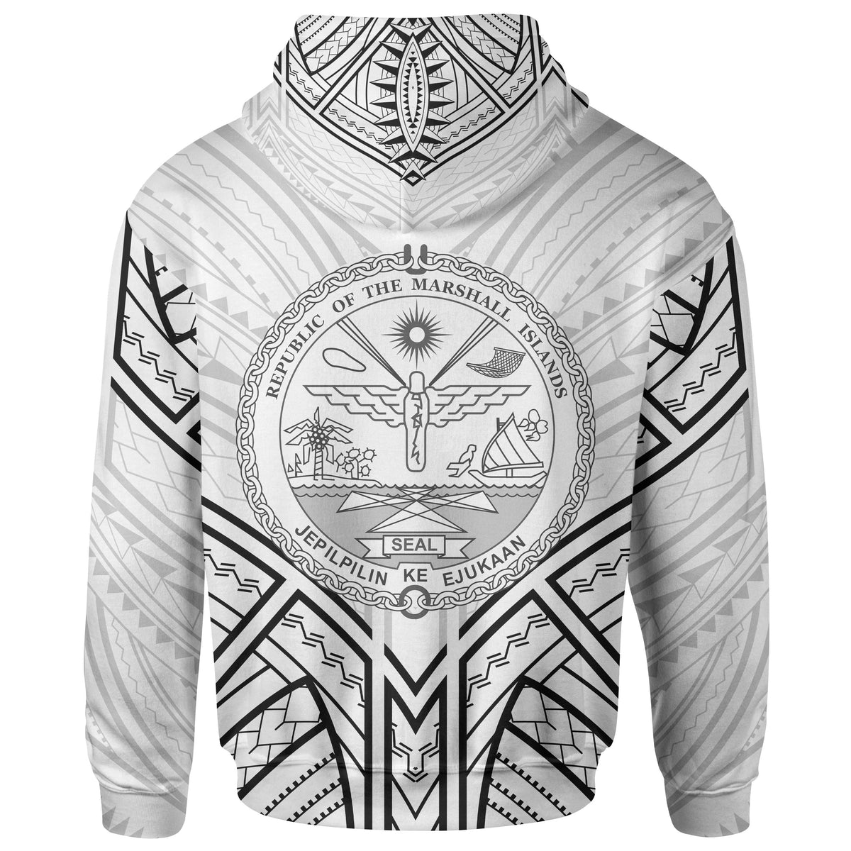 Marshall Islands Hoodie Marshall Islands Seal Tribal Patterns - Polynesian Pride