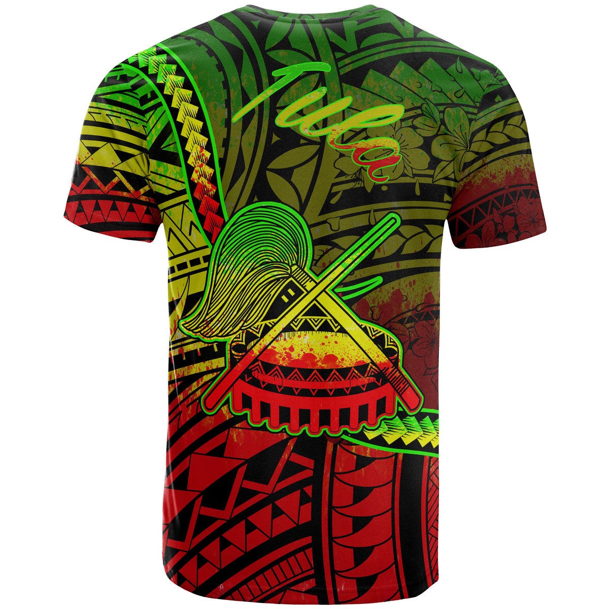 American Samoa T Shirt Tula Polynesian Reggae Patterns - Polynesian Pride