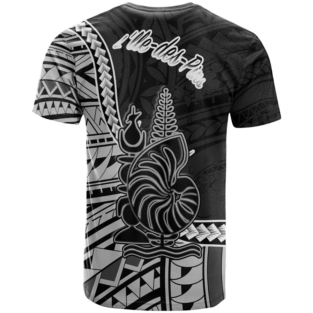 New Caledonia Islands T Shirt Llle des Pins Seal Of New Caledonia Islands Polynesian Patterns - Polynesian Pride
