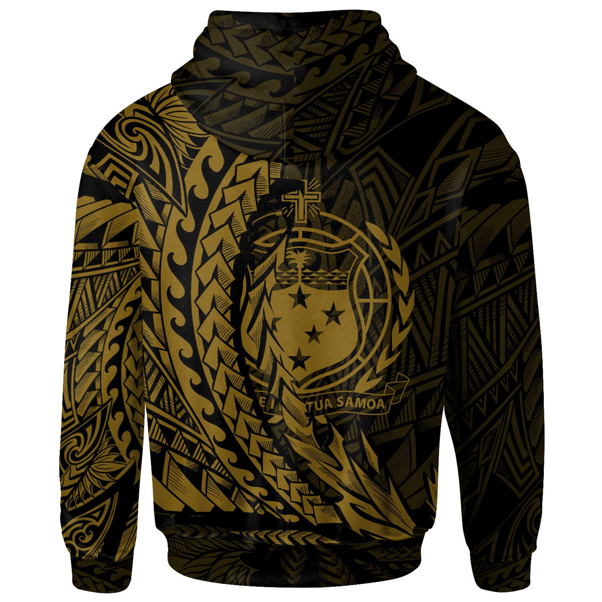 Samoa Hoodie Gold Wings Style - Polynesian Pride