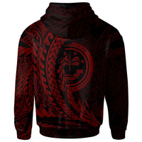 Federated States of Micronesia Zip Hoodie Red Wings Style - Polynesian Pride