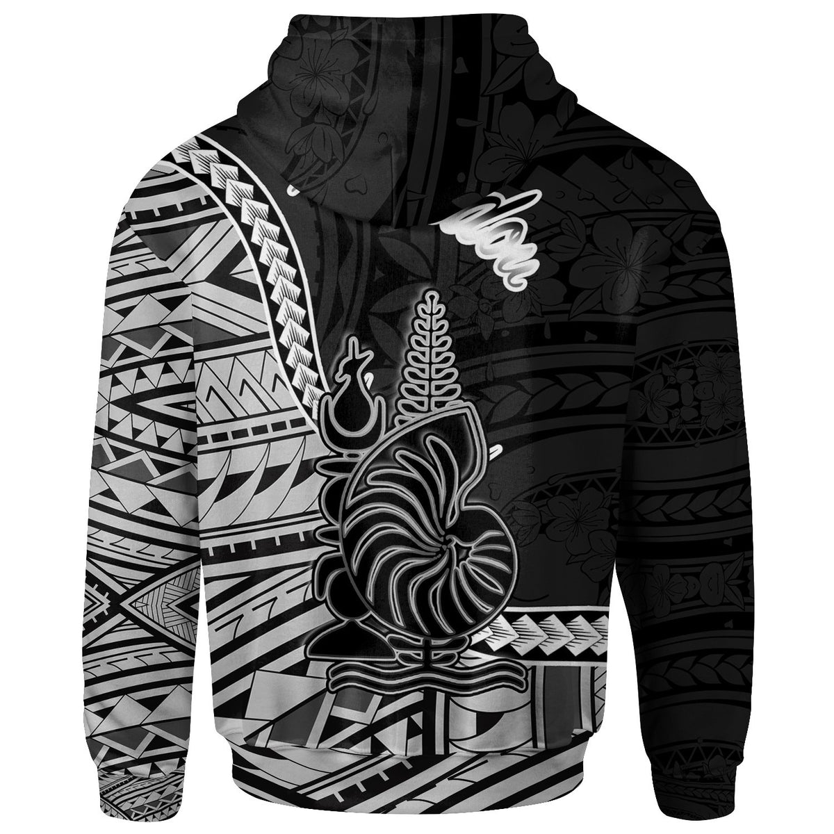 New Caledonia Islands Hoodie Moindou Seal of New Caledonia Polynesian Patterns - Polynesian Pride