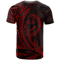 Federated States of Micronesia T Shirt Red Custom Wings Style - Polynesian Pride