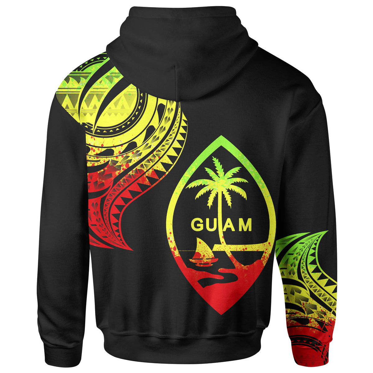 Guam Hoodie Guam Tatau Reggae Patterns - Polynesian Pride
