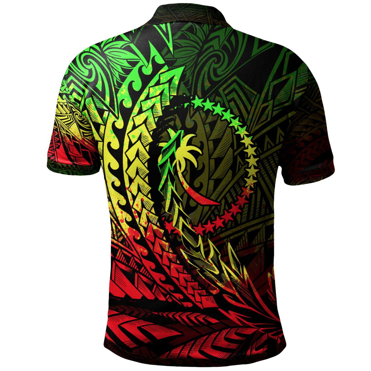 Chuuk State Polo Shirt Reggae Wings Style - Polynesian Pride