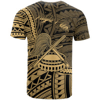 American Samoa T Shirt Pago Pago Polynesian Gold Patterns - Polynesian Pride