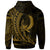 Pohnpei State Zip Hoodie Gold Custom Wings Style - Polynesian Pride