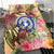 Northern Mariana Islands Bedding Set - Flowers Tropical With Sea Animals - Polynesian Pride