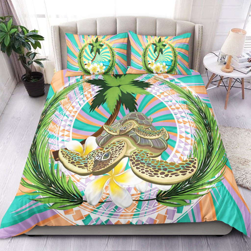 Polynesian Bedding Set - Turtle Mom Green - Polynesian Pride