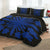 Hawaiian Royal Pattern Quilt Bed Set - Black And Blue - G2 Style - AH - Polynesian Pride