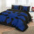 Hawaiian Royal Pattern Quilt Bed Set - Black And Blue - B1 Style - AH - Polynesian Pride